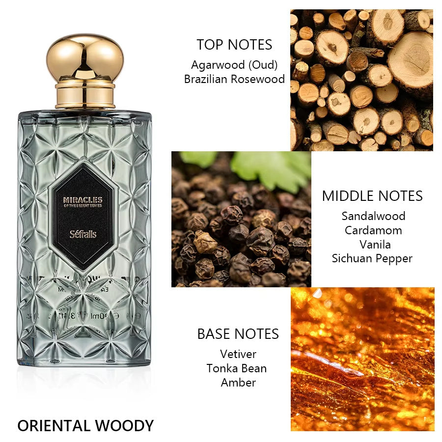 Sefralls Noir Wood Night Perfume Woody Fragrance Luxury Perfumes Woody Long Lasting Signature GRACEFUL Fragrance
